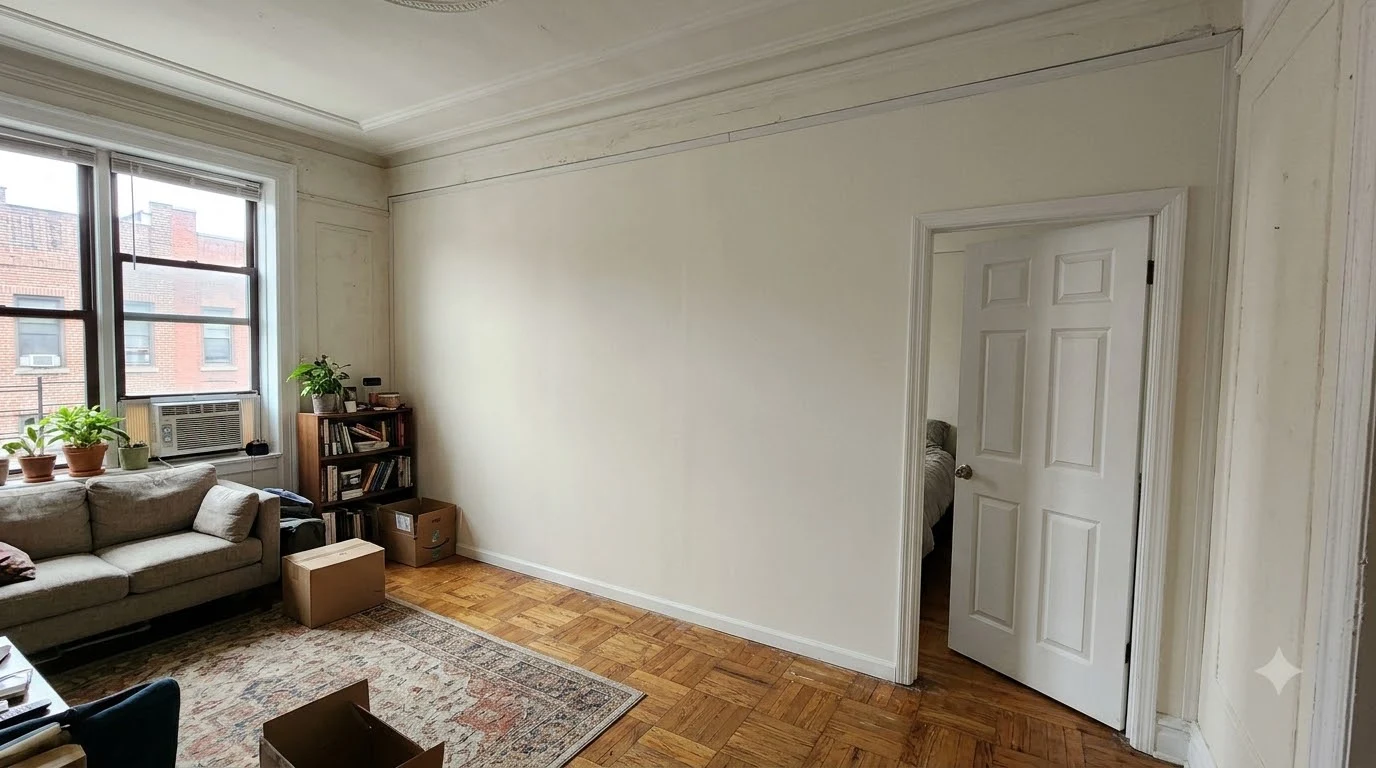 Manhattan temporary walls: pressurized wall installed in a Manhattan apartment